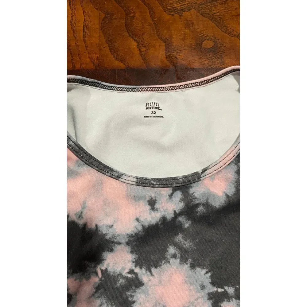 Justice active girl athleisure outfit set leggings 14/16 and sports bra‎ size 32